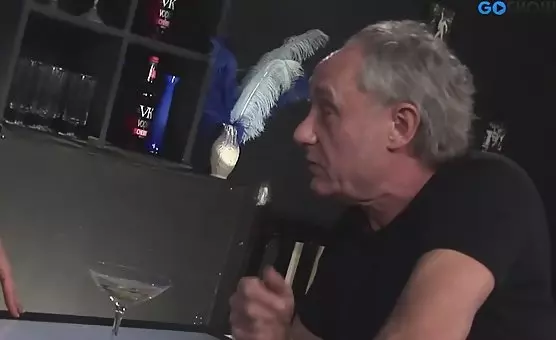 Lustful Tongues and Spreading Legs Slutty Waitress Fucks Dudes in Threesome